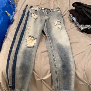 Hidden blue stripe jeans